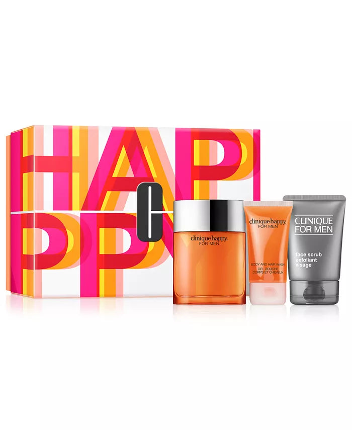 CLINIQUE Happy Men 3 Pc Fragrance Set