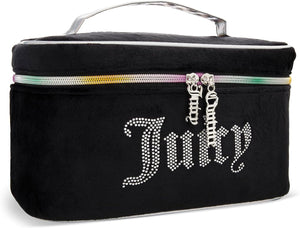 Juicy Couture Women's Cosmetics Bag - Travel Makeup and Toiletries Train Case Organizer