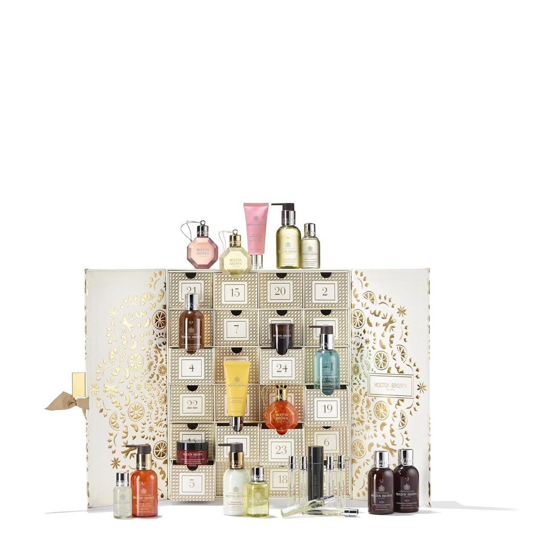 Molton Brown 24 Pc Advent Calendar Body Wash / Shower Gel, Candle, Lotion, Home