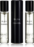 Bleu de Chanel Eau de Toilette Twist and Spray (3 x 0.7 oz Refills) Set