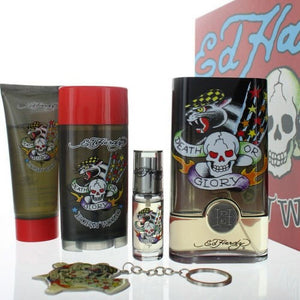 ED HARDY Born Wild 5 Piece Gift Set EAU DE TOILETTE SPRAY FOR MEN