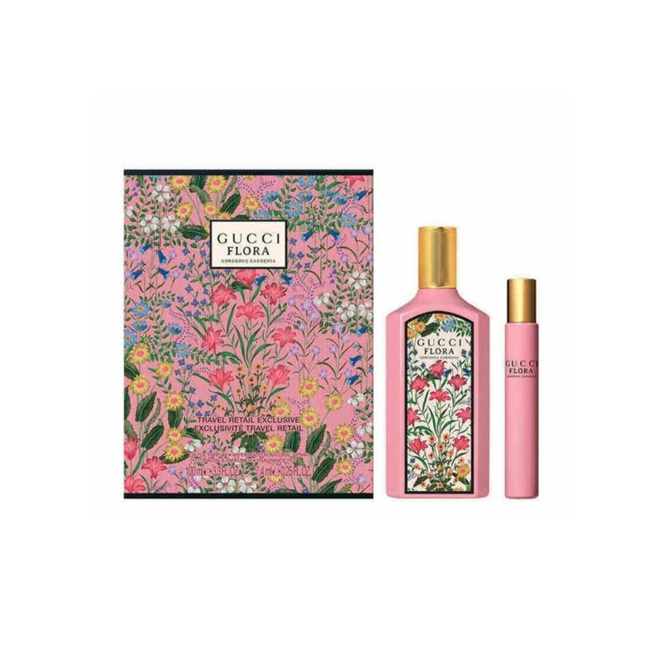 GUCCI FLORA GORGEOUS GARDENIA 2 PCS SET FOR WOMEN: 3.3 EAU DE PARFUM SPRAY + 0.33 EAU DE PARFUM SPRAY