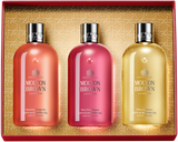 Molton Brown Floral & Spicy Body Care 300 ml Bath & Shower Gel Collection = Heavenly Gingerlily + Fiery Pink Pepper + Flora Luminare