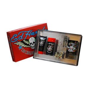 ED HARDY Born Wild 5 Piece Gift Set EAU DE TOILETTE SPRAY FOR MEN