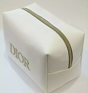 Dior Fabric Canvas Toiletry Bag Dopp Kit Pouch Makeup Travel case with Zipper