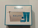 Ralph by Ralph Lauren 4 PCS SET FOR WOMEN: 3.4 OZ EAU DE TOILETTE SPRAY + 3.4 oz Shower Gel + 3.4 OZ BODY LOTION + COSMETIC BAG