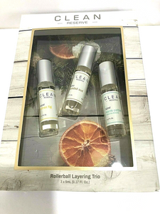 Clean Reserve Rollerball Layering Trio - 3 x .17 oz Warm cotton, citrus fig & sueded oud