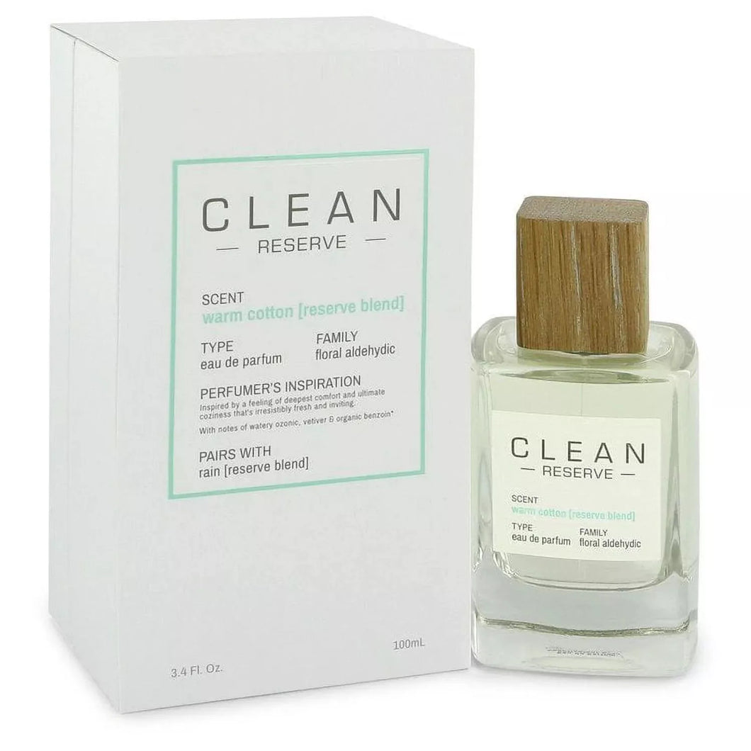 Clean Reserve Warm Cotton by Clean 3.4 oz Eau de Parfume Spray