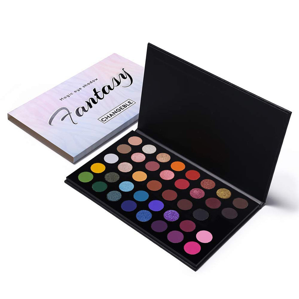 Highly Pigmented Eye Makeup Palette, Matte Shimmer Metallic Eyeshadow Pallet Long Lasting Blendable Natural Colors Make Up Eye Shadows Cosmetics Gift Kit