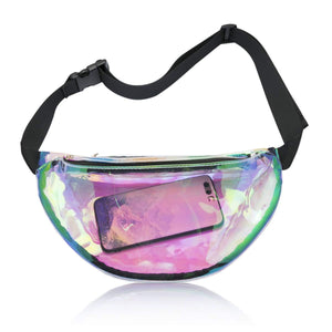 Clear Holographic Fanny Pack-Iridescent Fanny Pack Women, Rave Festival Waist Pack